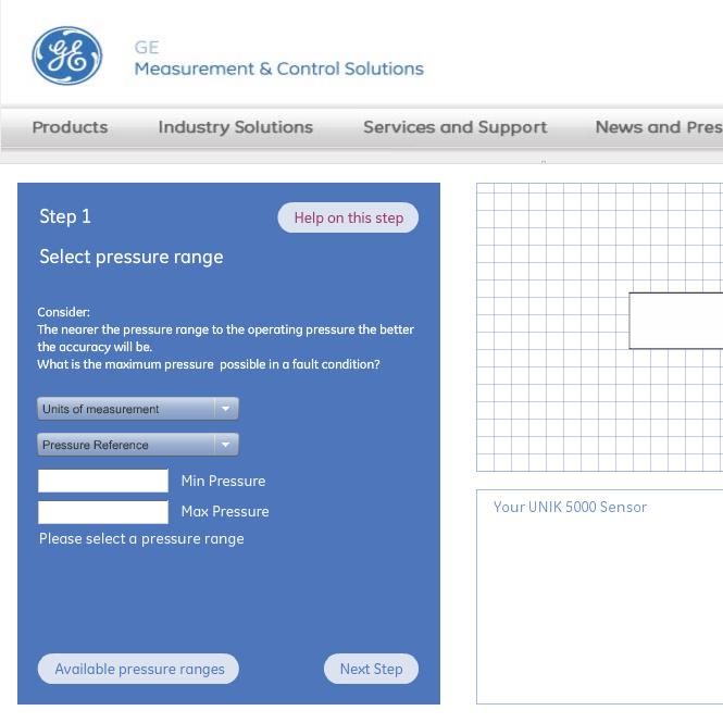 GE - UNIK 5000 Product Configurator